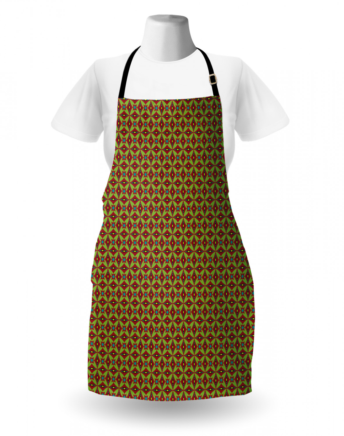 Apron Adjustable Black Strap for Garden Cooking Unisex Standard Size Ambesonne