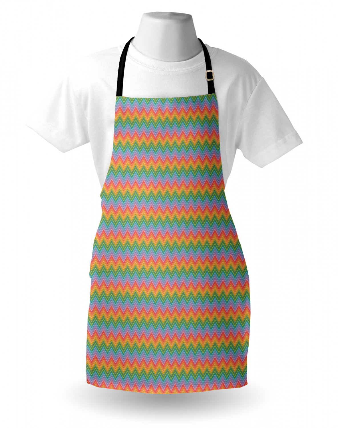 Apron Adjustable Black Strap for Garden Cooking Unisex Standard Size Ambesonne