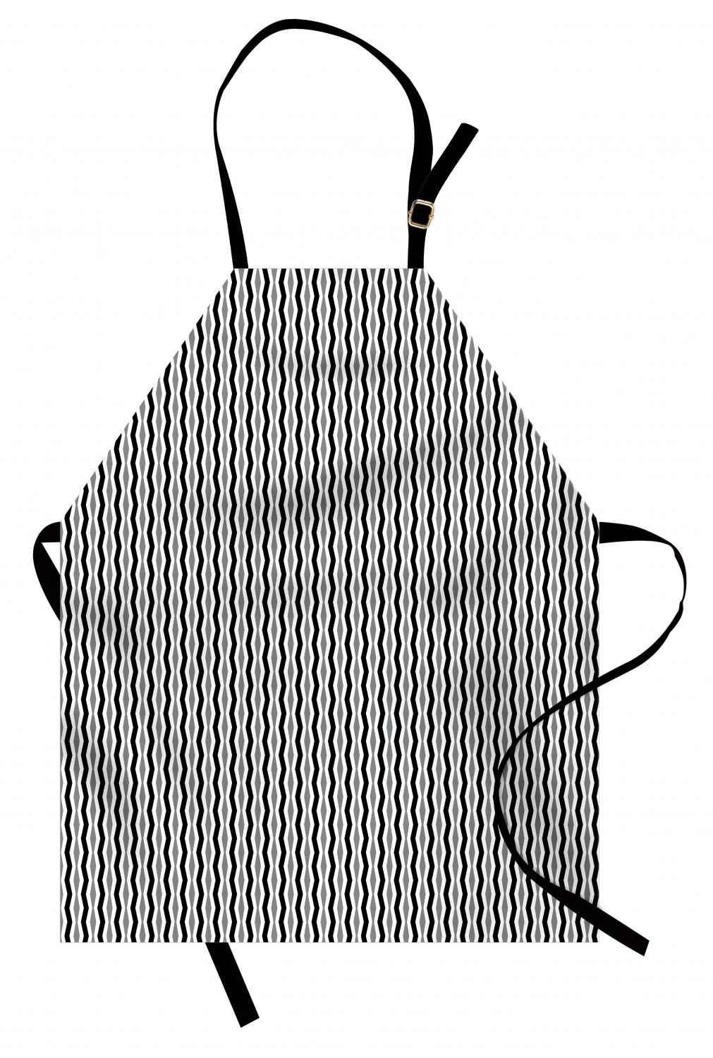 Apron Adjustable Black Strap for Garden Cooking Unisex Standard Size Ambesonne