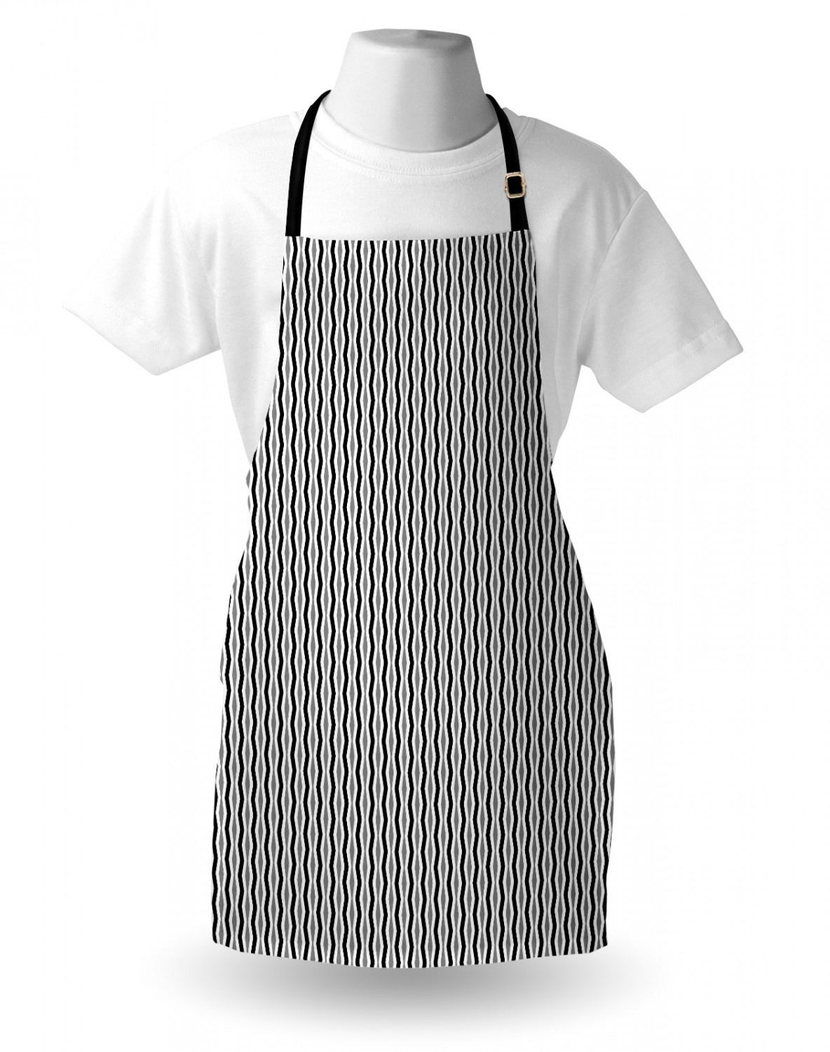 Apron Adjustable Black Strap for Garden Cooking Unisex Standard Size Ambesonne