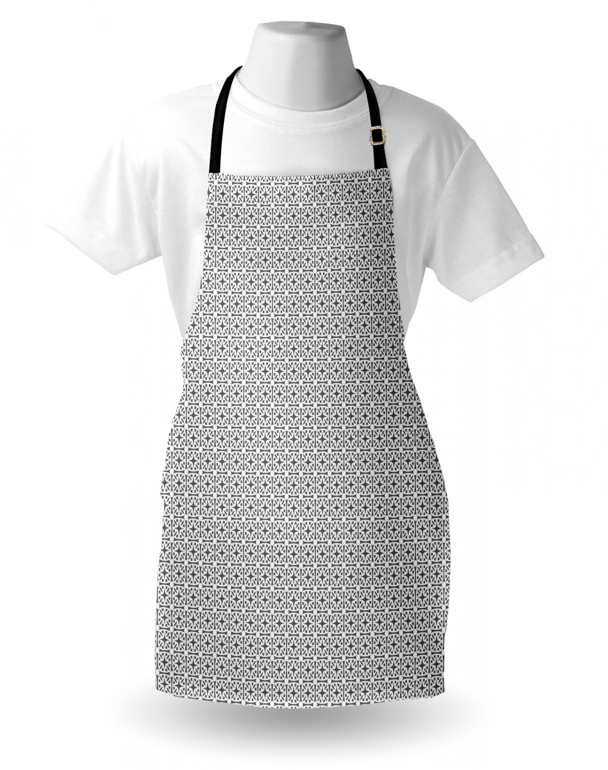 Apron Adjustable Black Strap for Garden Cooking Unisex Standard Size Ambesonne