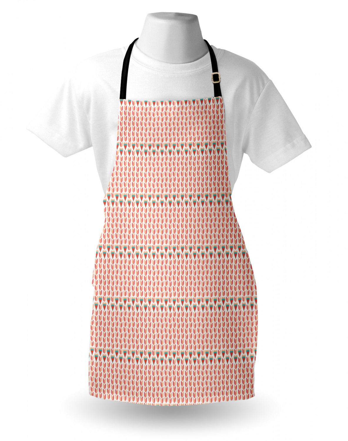 Apron Adjustable Black Strap for Garden Cooking Unisex Standard Size Ambesonne