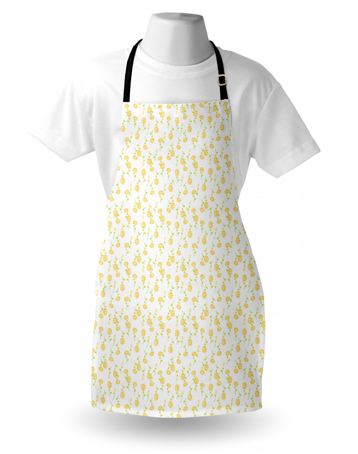 Apron Adjustable Black Strap for Garden Cooking Unisex Standard Size Ambesonne