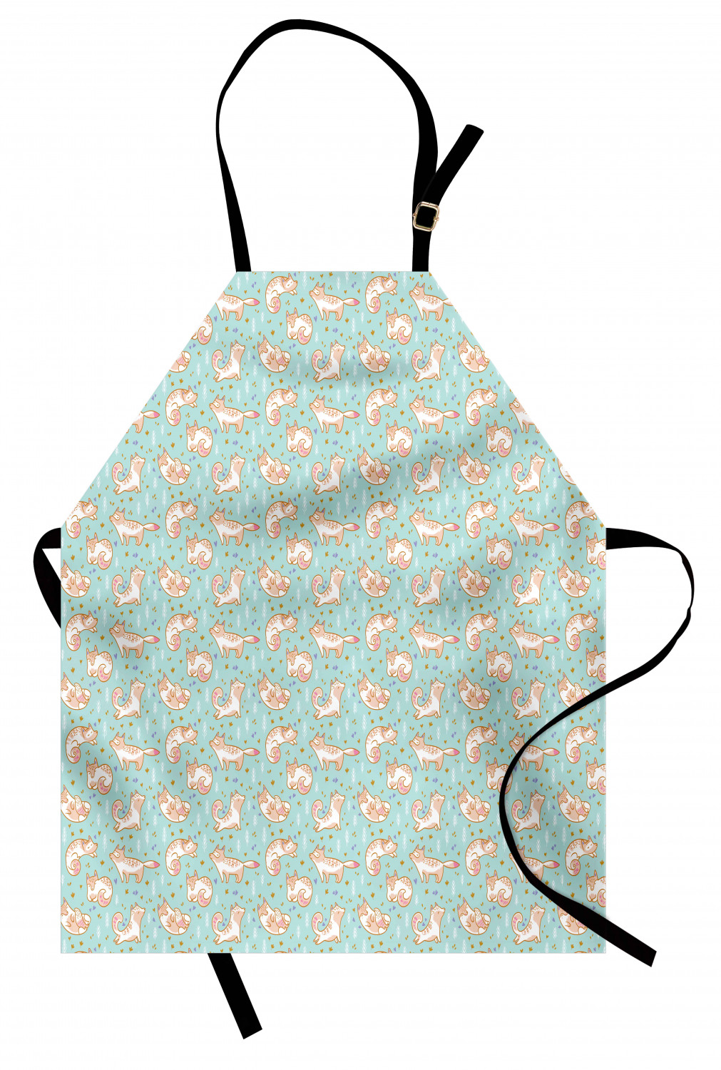 Ambesonne Fox Animal Kids Apron Boys Girls Apron Bib Cooking & Painting