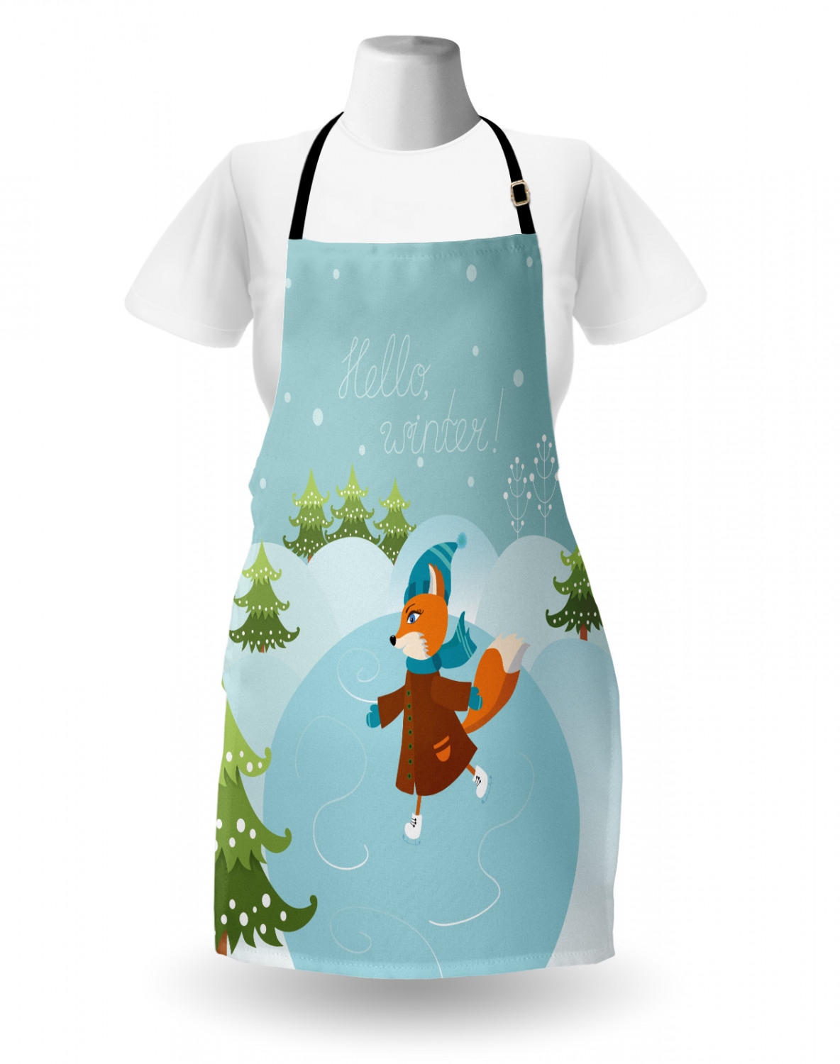 Ambesonne Apron Adjustable Strap for Gardening and Cooking Standard Size