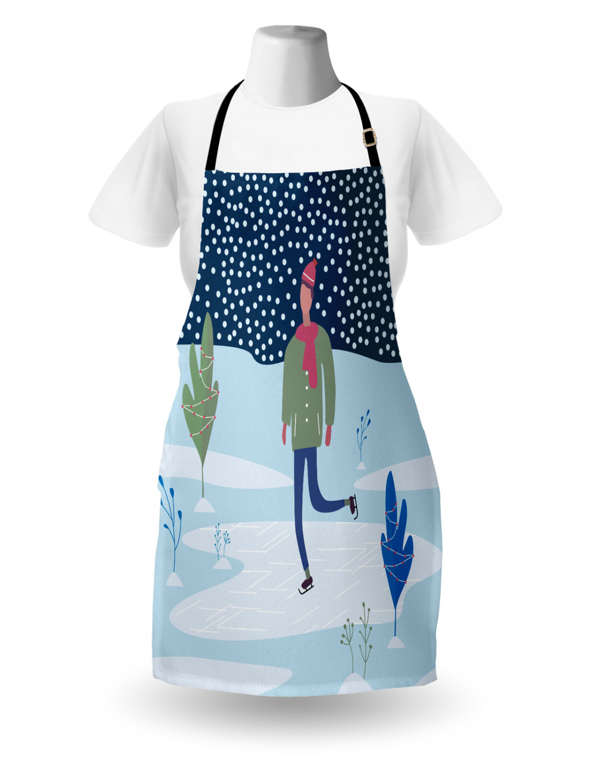 Ambesonne Apron Adjustable Strap for Gardening and Cooking Standard Size