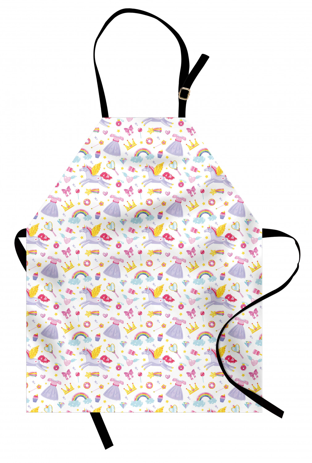 Ambesonne Rainbow Fun Kids Apron Boys Girls Apron Bib Cooking & Painting