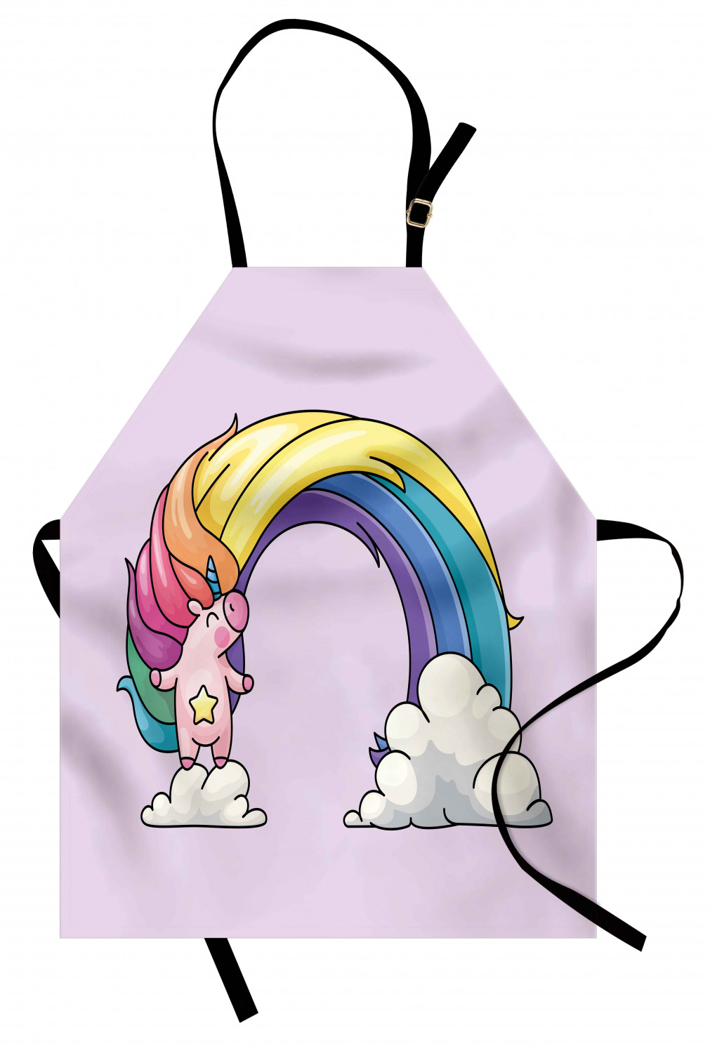 Ambesonne Rainbow Fun Kids Apron Boys Girls Apron Bib Cooking & Painting