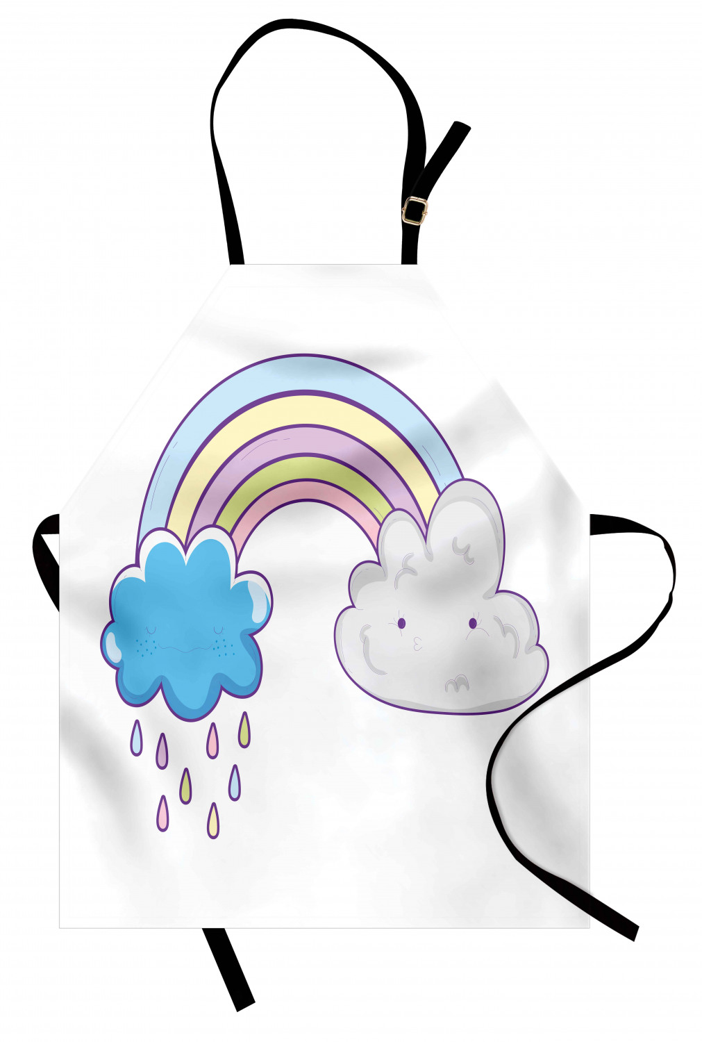 Ambesonne Rainbow Fun Kids Apron Boys Girls Apron Bib Cooking & Painting