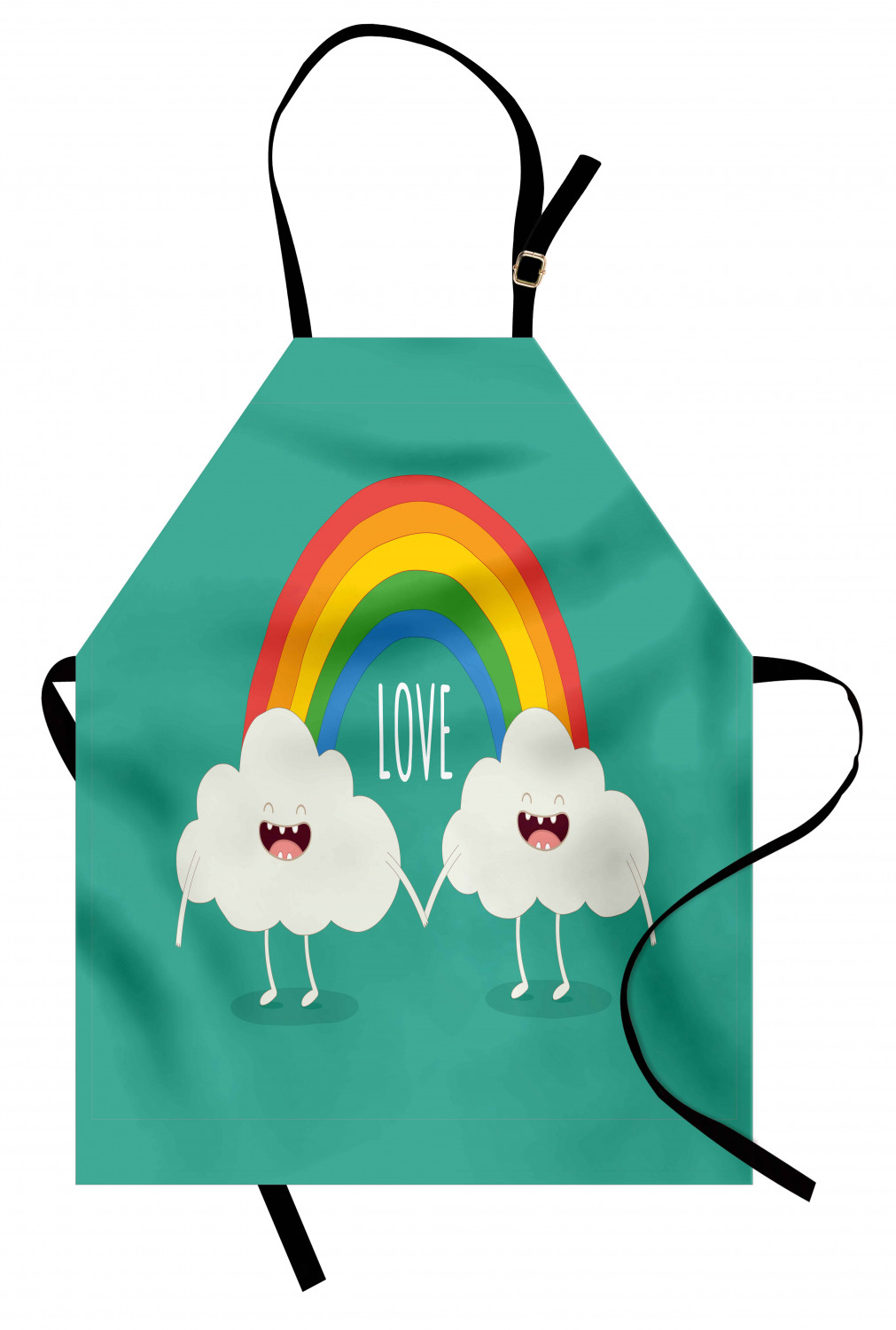 Ambesonne Rainbow Fun Kids Apron Boys Girls Apron Bib Cooking & Painting