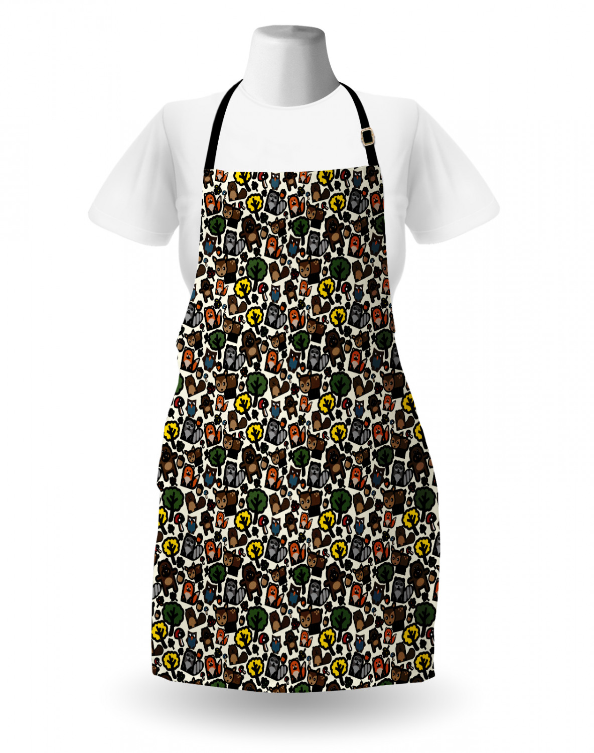 Ambesonne Apron Adjustable Strap for Gardening and Cooking Standard Size