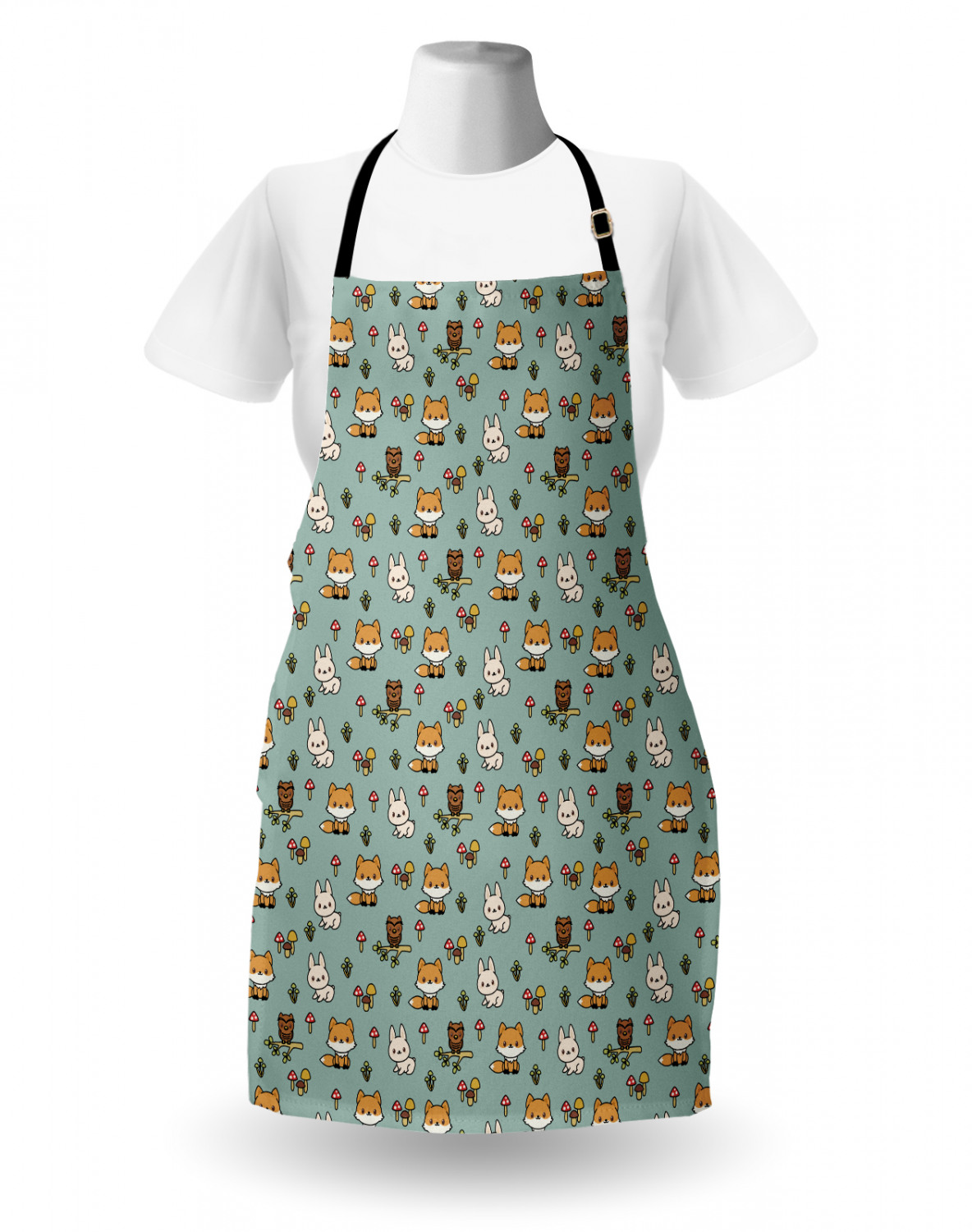 Ambesonne Apron Adjustable Strap for Gardening and Cooking Standard Size