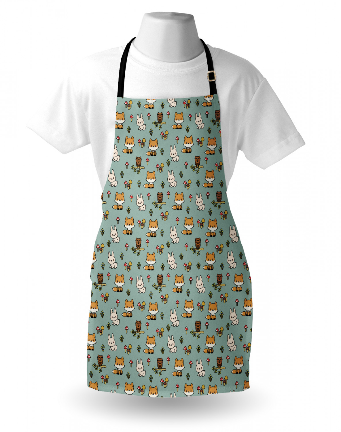 Ambesonne Apron Adjustable Strap for Gardening and Cooking Standard Size