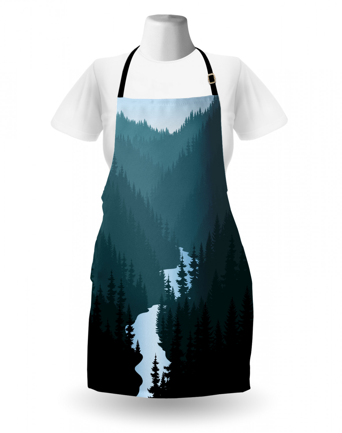 Ambesonne Apron Adjustable Strap for Gardening and Cooking Standard Size