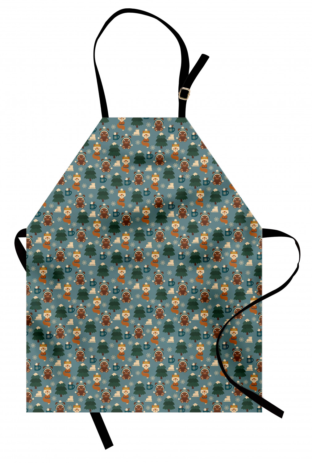 Ambesonne Apron Adjustable Strap for Gardening and Cooking Standard Size