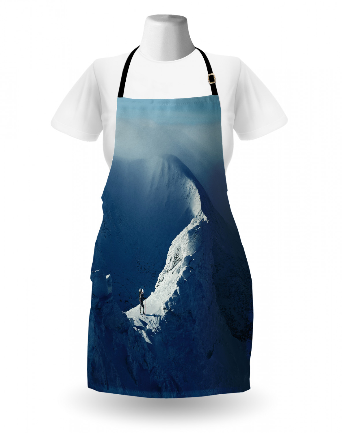 Ambesonne White Apron Unisex Kitchen Bib with Adjustable Neck Cooking Baking