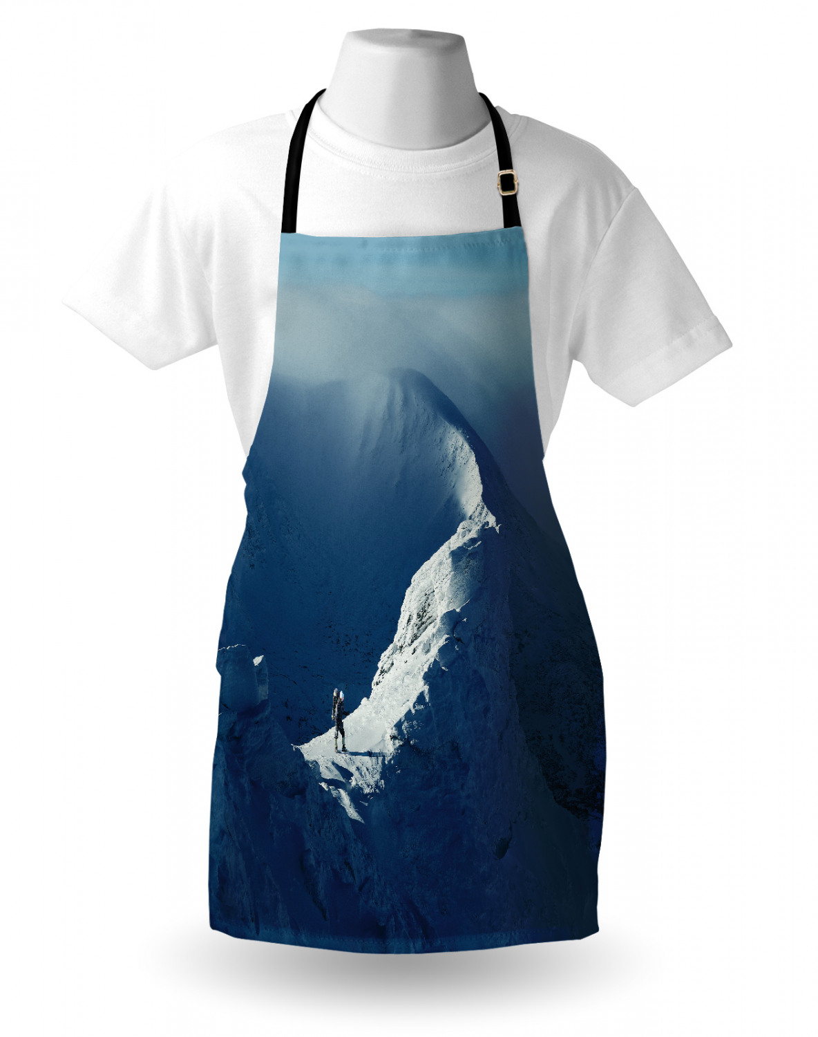 Ambesonne White Apron Unisex Kitchen Bib with Adjustable Neck Cooking Baking