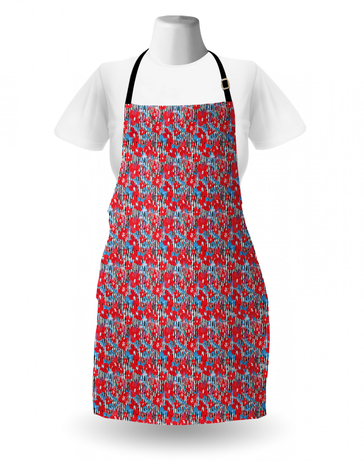 Unisex Standard Size Apron Bib Adjustable Black Strap Garden Cooking ...