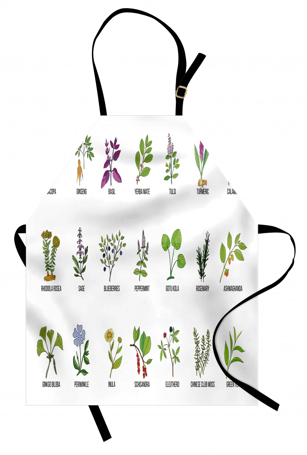 Ambesonne Apron Bib Adjustable Strap for Gardening Cooking Unisex Vivid Colors