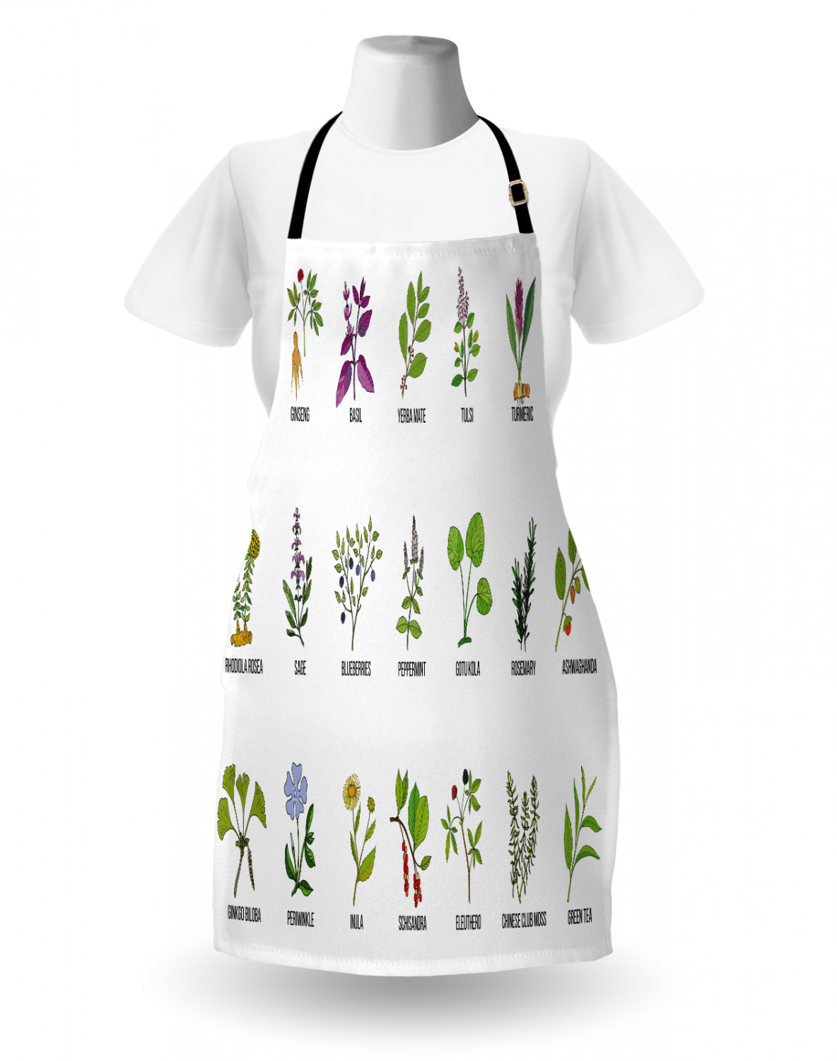 Ambesonne Apron Bib Adjustable Strap for Gardening Cooking Unisex Vivid Colors