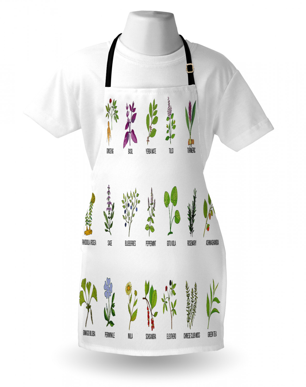 Ambesonne Apron Bib Adjustable Strap for Gardening Cooking Unisex Vivid Colors