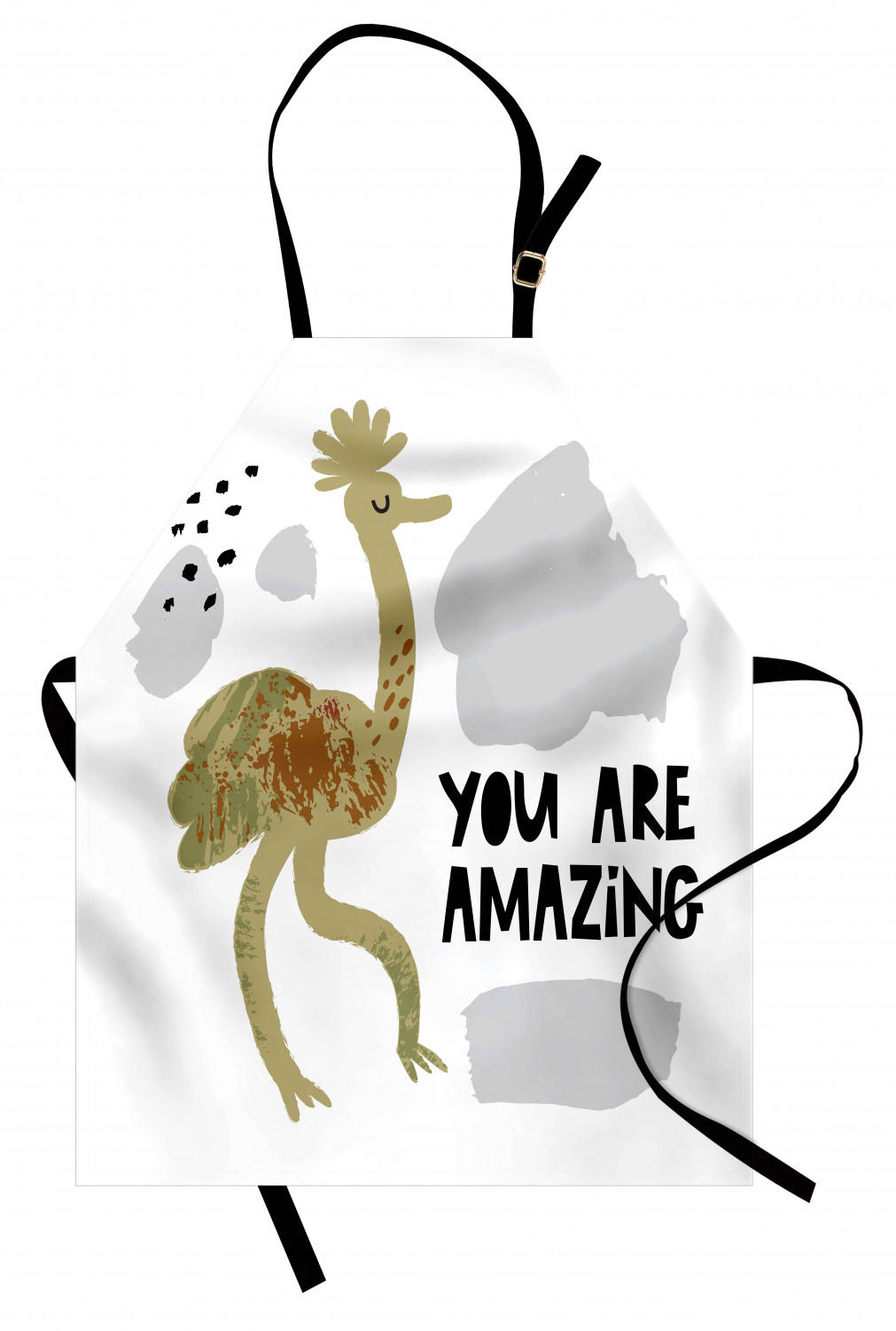 Ambesonne Apron Bib Adjustable Strap for Gardening Cooking Unisex Vivid Colors