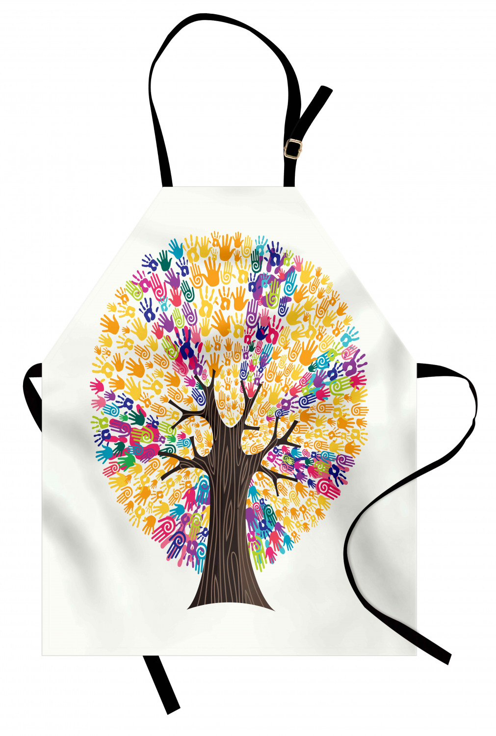 Ambesonne Unisex Vivid Colors Apron Bib with Adjustable Strap for Gardening