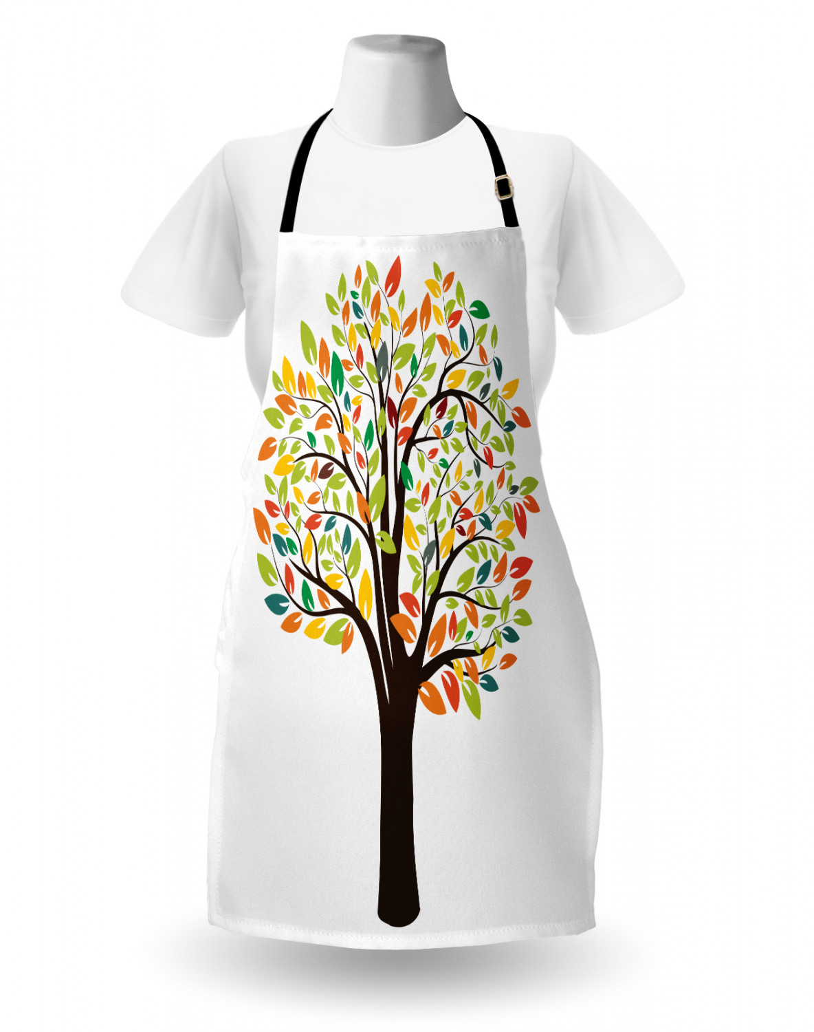 Ambesonne Unisex Vivid Colors Apron Bib with Adjustable Strap for Gardening