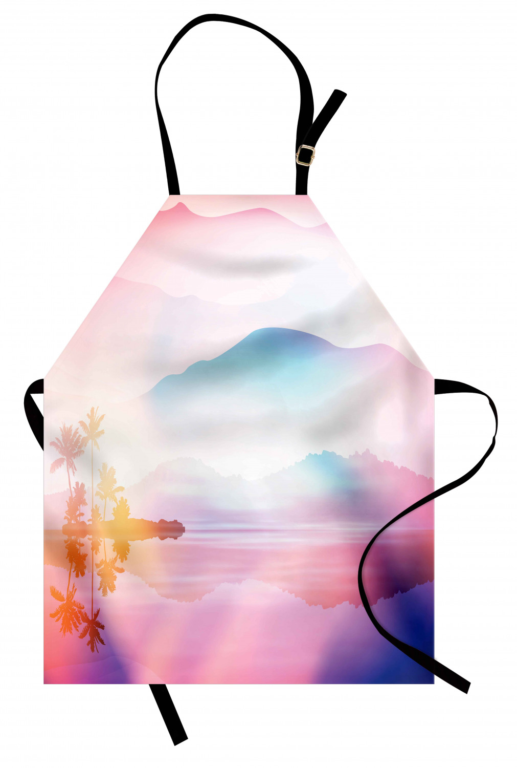 Ambesonne Unisex Vivid Colors Apron Bib with Adjustable Strap for Gardening