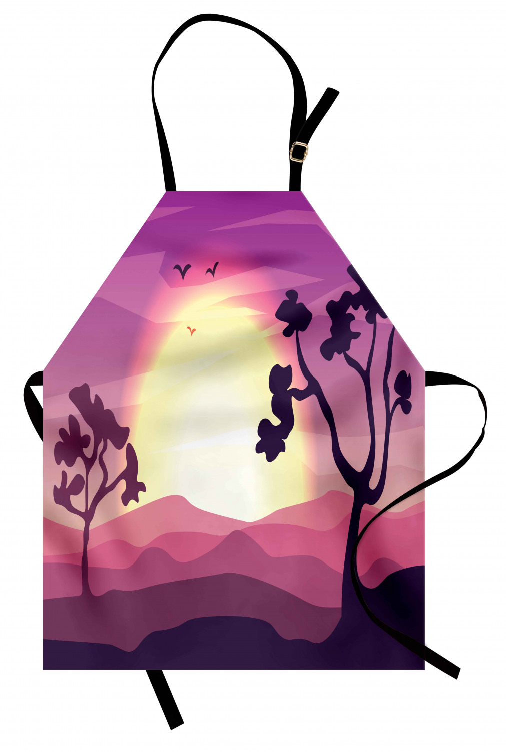 Ambesonne Unisex Vivid Colors Apron Bib with Adjustable Strap for Gardening