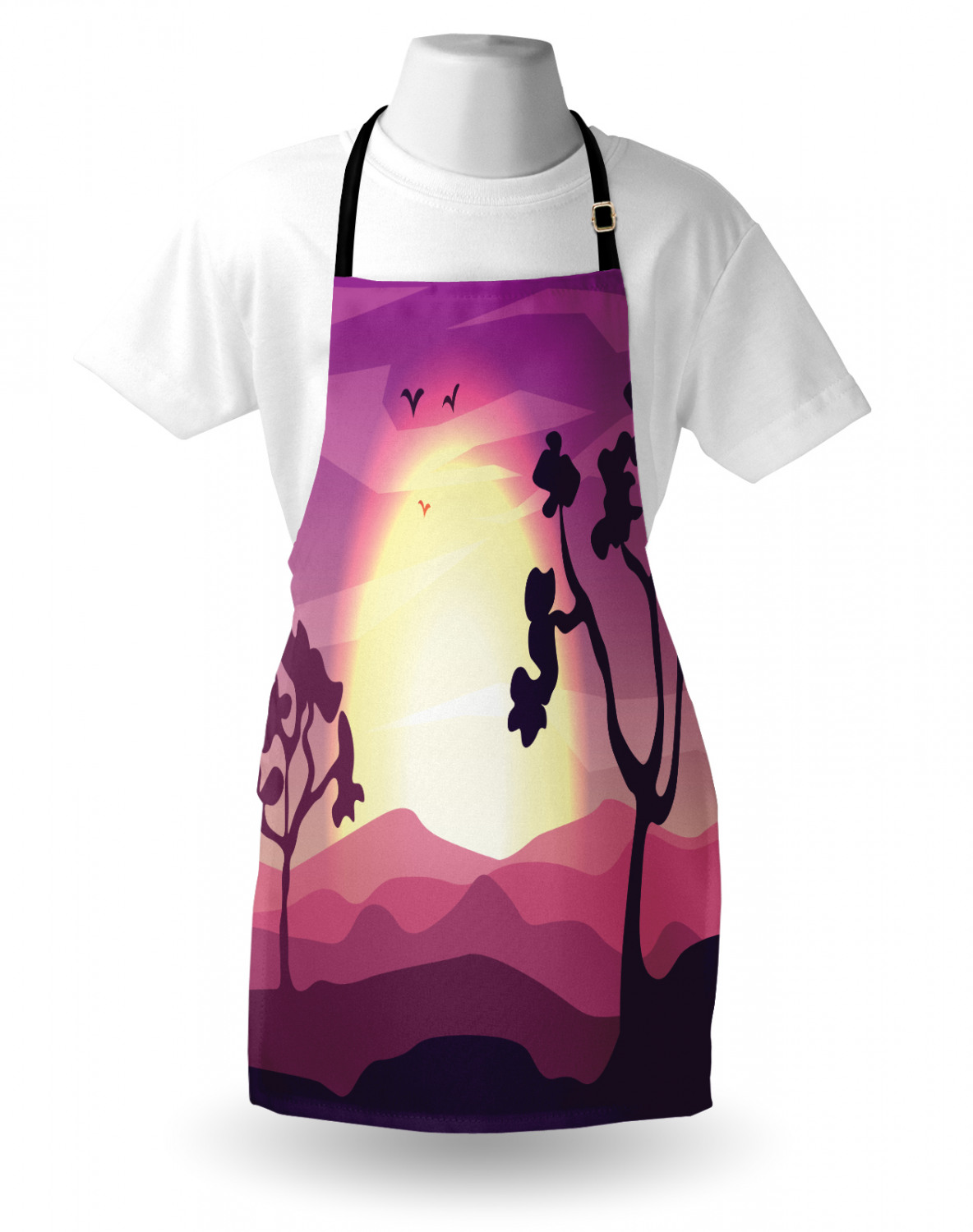 Ambesonne Unisex Vivid Colors Apron Bib with Adjustable Strap for Gardening