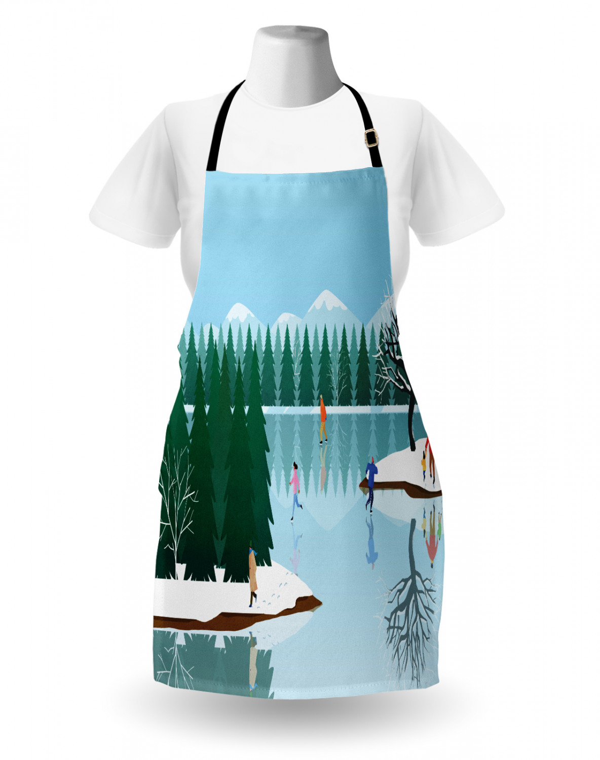 Ambesonne Unisex Vivid Colors Apron Bib with Adjustable Strap for Gardening