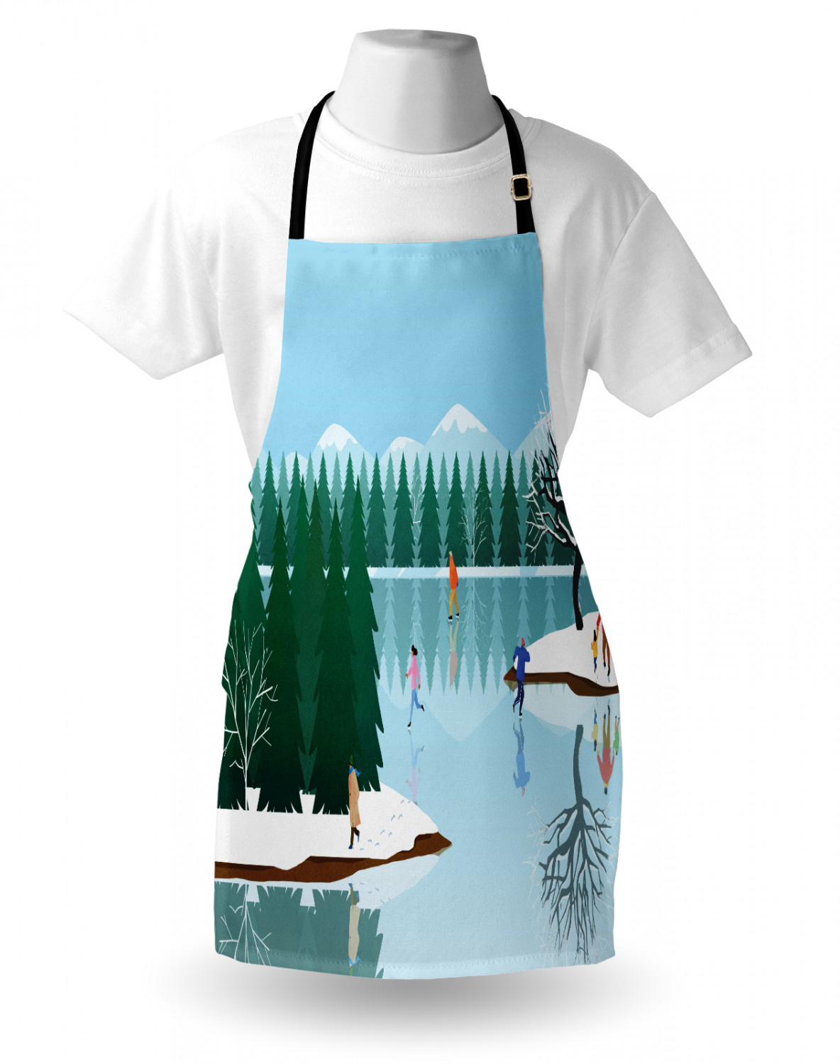 Ambesonne Unisex Vivid Colors Apron Bib with Adjustable Strap for Gardening