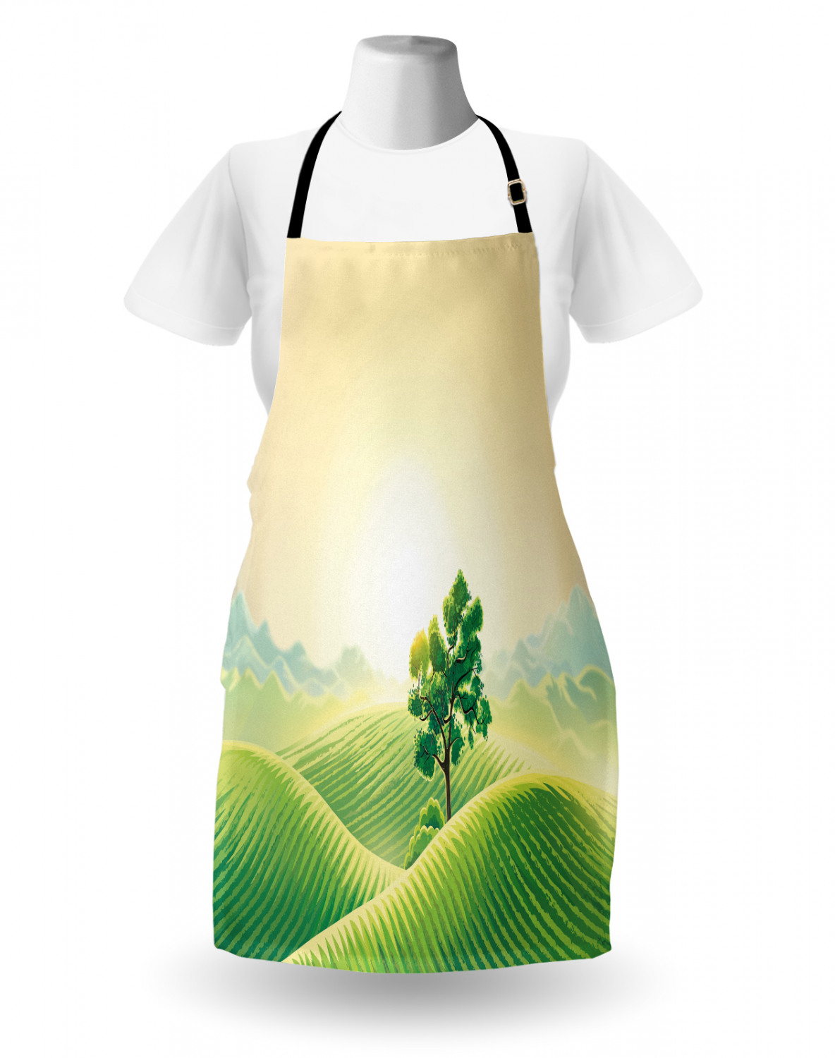 Ambesonne Unisex Vivid Colors Apron Bib with Adjustable Strap for Gardening