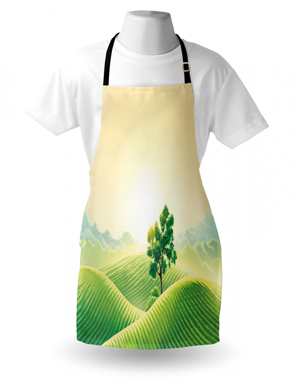 Ambesonne Unisex Vivid Colors Apron Bib with Adjustable Strap for Gardening