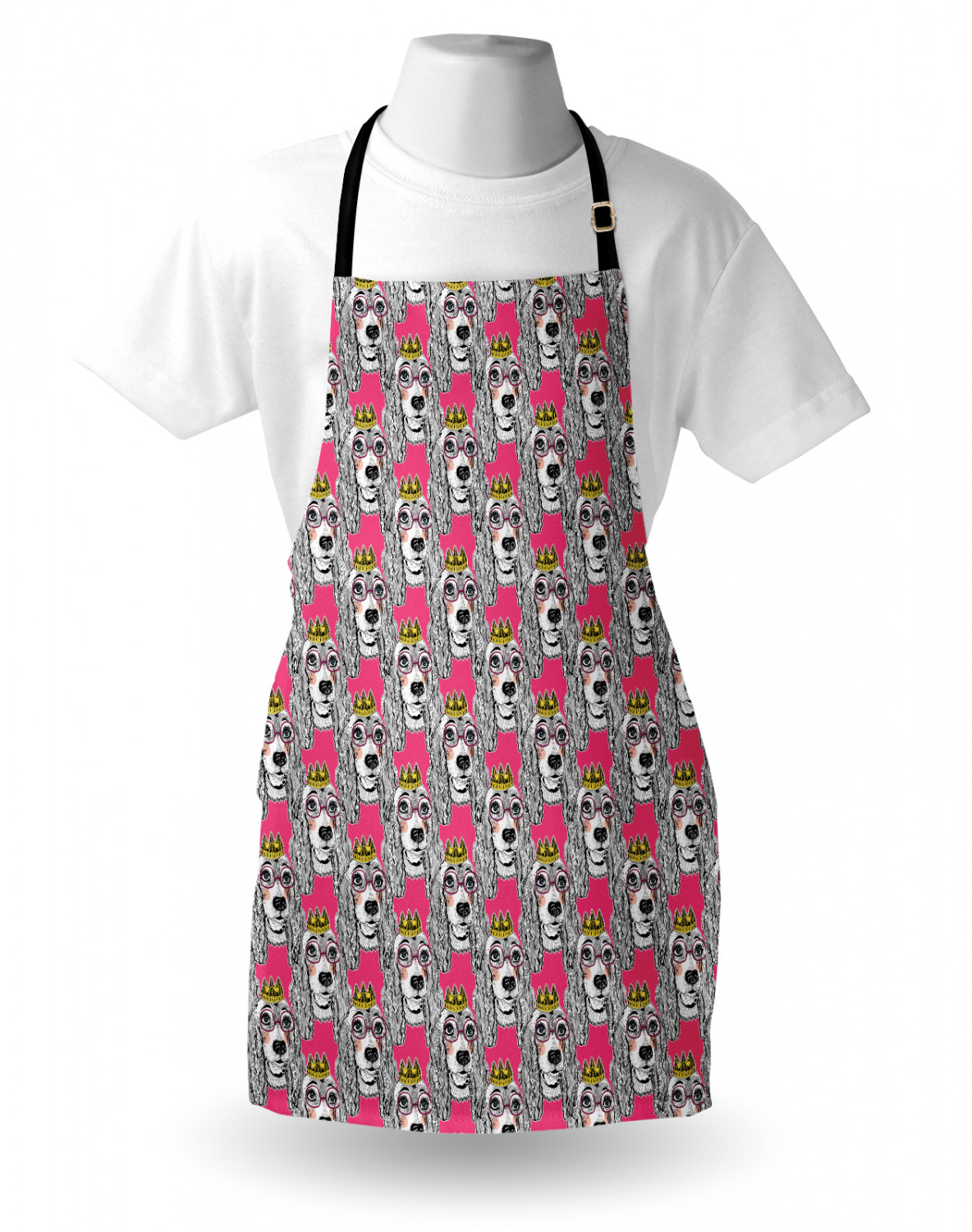 Ambesonne Apron Bib Adjustable Strap for Gardening Cooking Unisex Vivid Colors