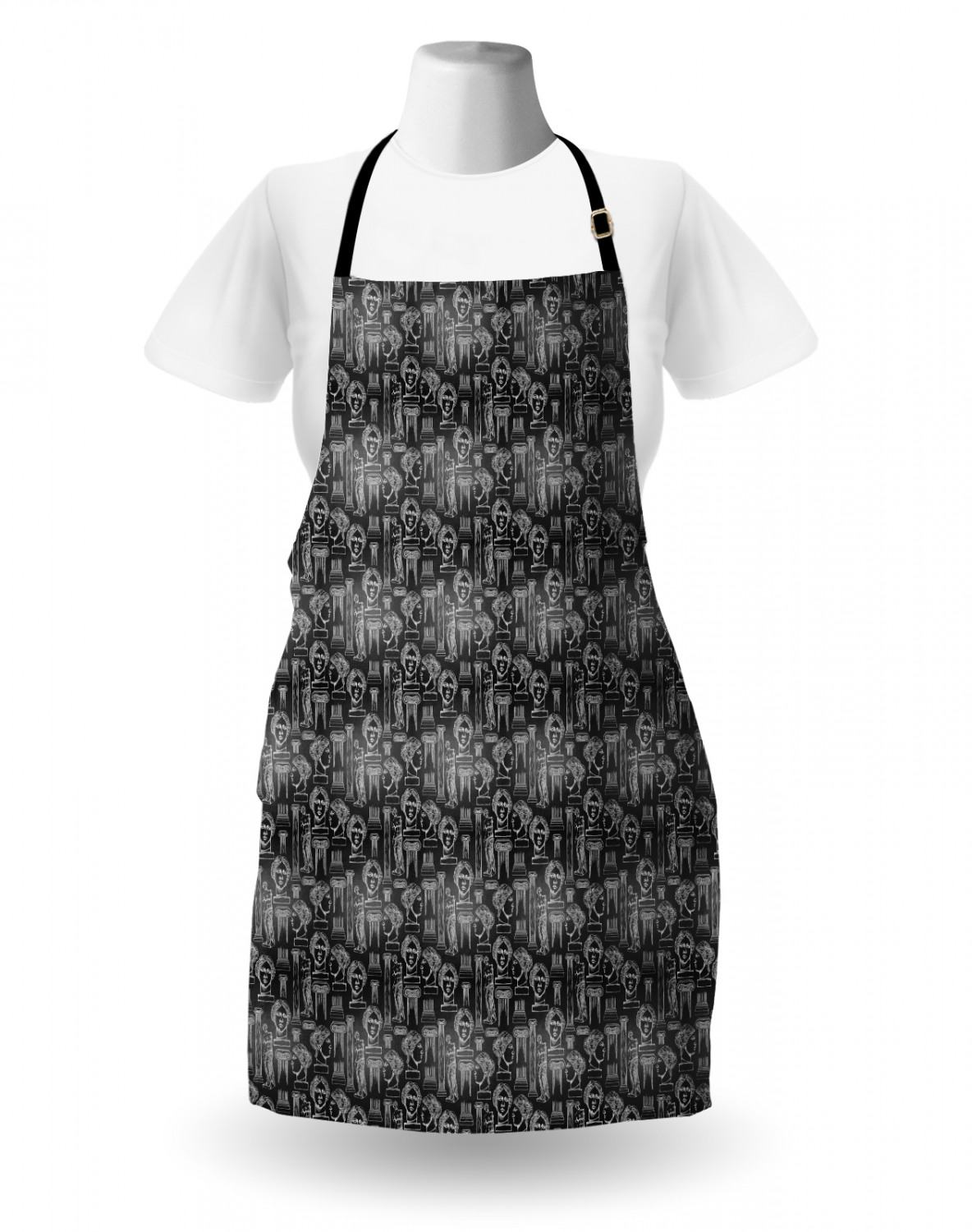 Ambesonne Apron Bib Adjustable Strap for Gardening Cooking Unisex Vivid Colors