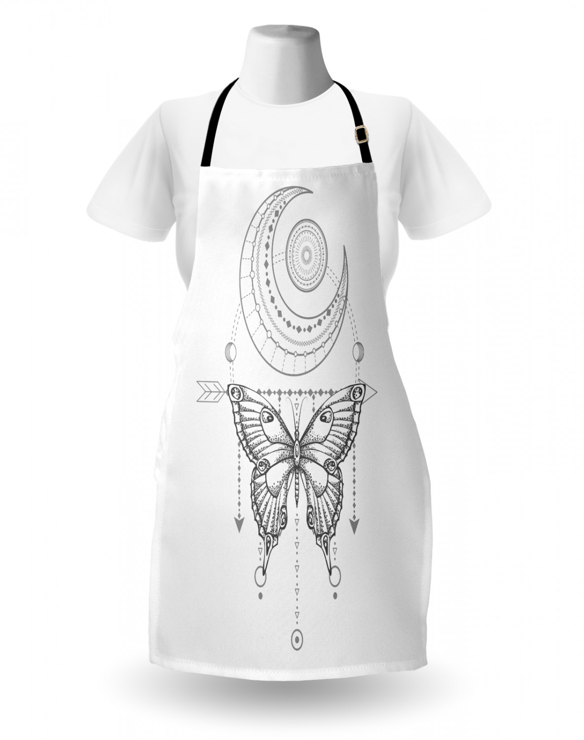 Ambesonne Unisex Vivid Colors Apron Bib with Adjustable Strap for Gardening