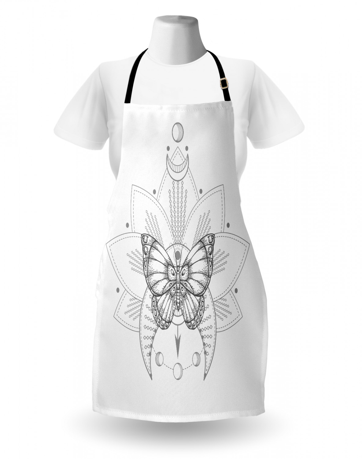 Ambesonne Unisex Vivid Colors Apron Bib with Adjustable Strap for Gardening