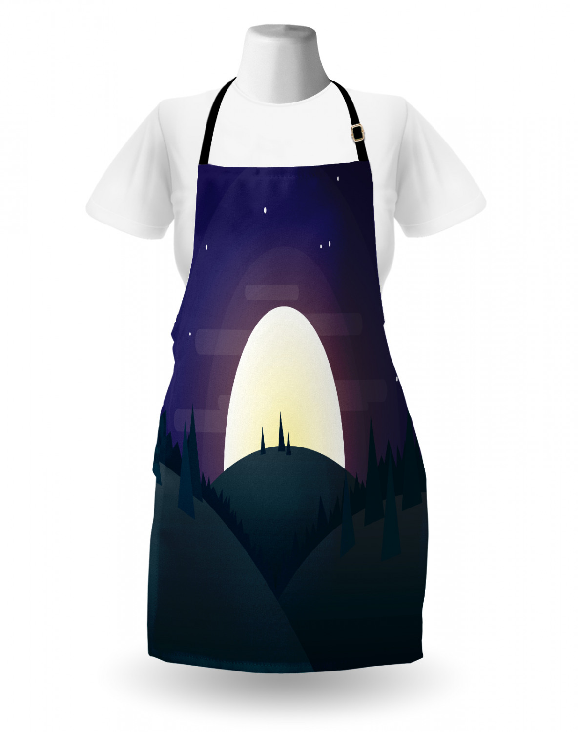 Ambesonne Unisex Vivid Colors Apron Bib with Adjustable Strap for Gardening