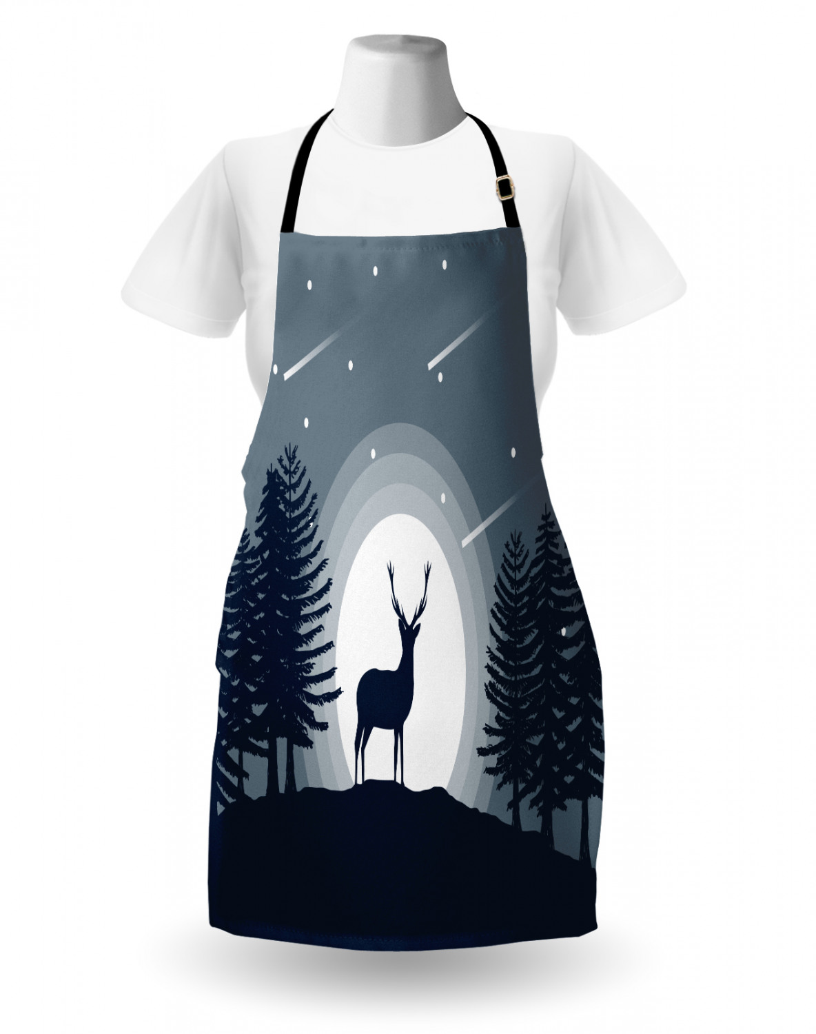 Ambesonne Apron Bib with Adjustable Strap for Gardening Unisex Vivid Colors