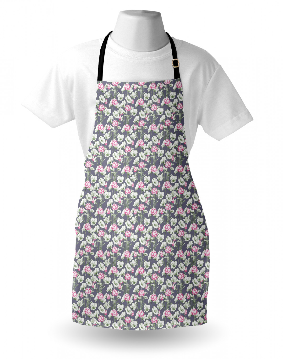 Ambesonne Long Lasting Apron with Adjustable Neck for Gardening and Cooking