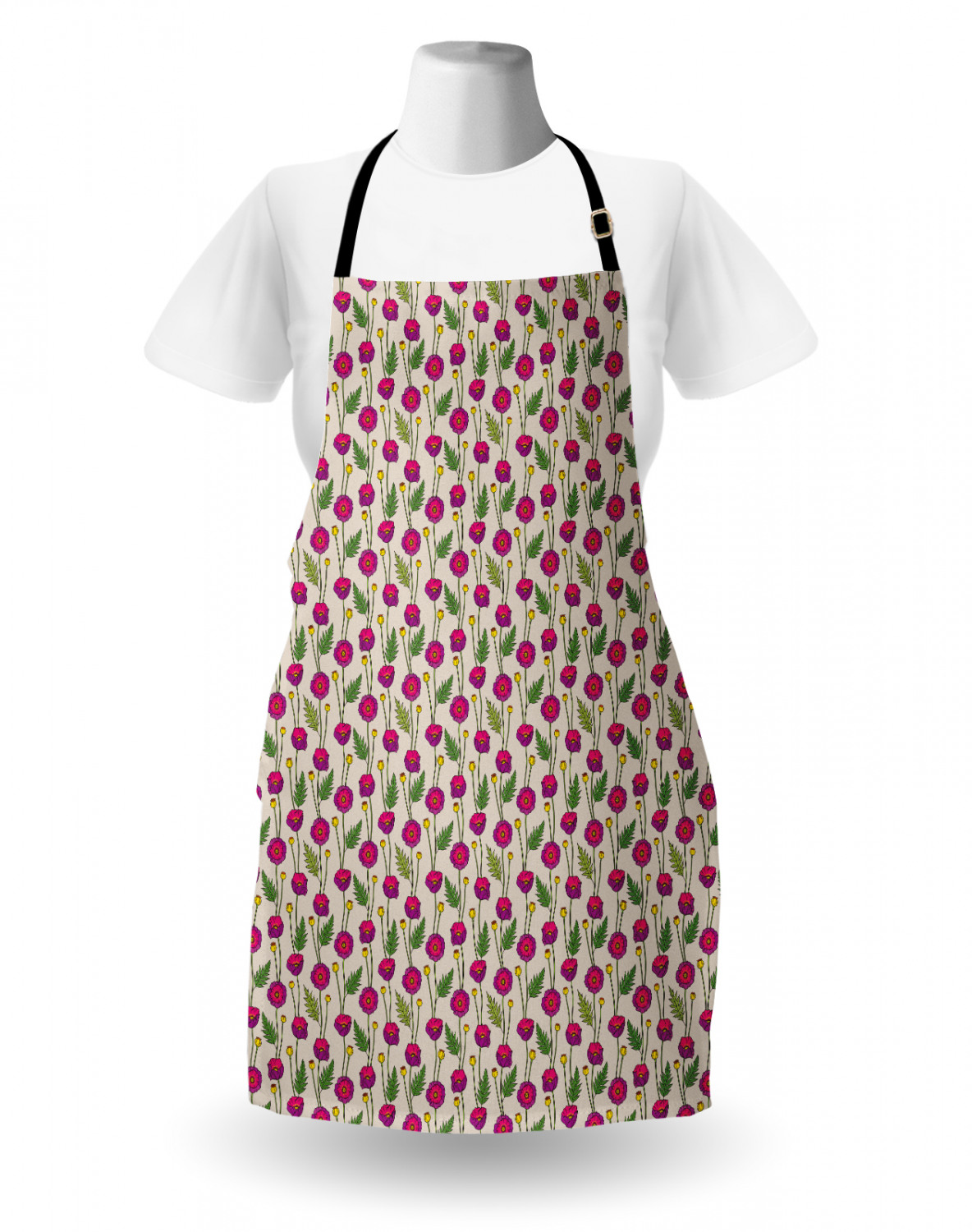 Ambesonne Long Lasting Apron with Adjustable Neck for Gardening and Cooking