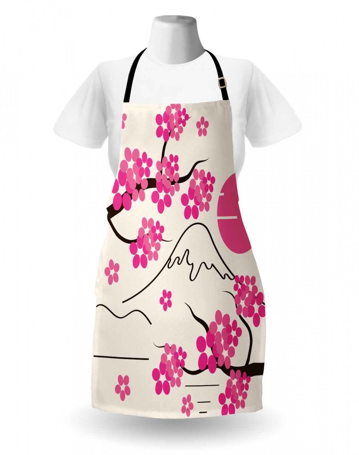 Ambesonne Long Lasting Apron with Adjustable Neck for Gardening and Cooking