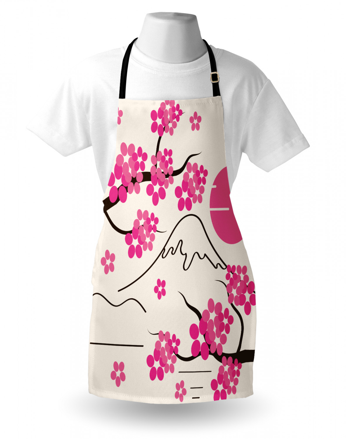 Ambesonne Long Lasting Apron with Adjustable Neck for Gardening and Cooking