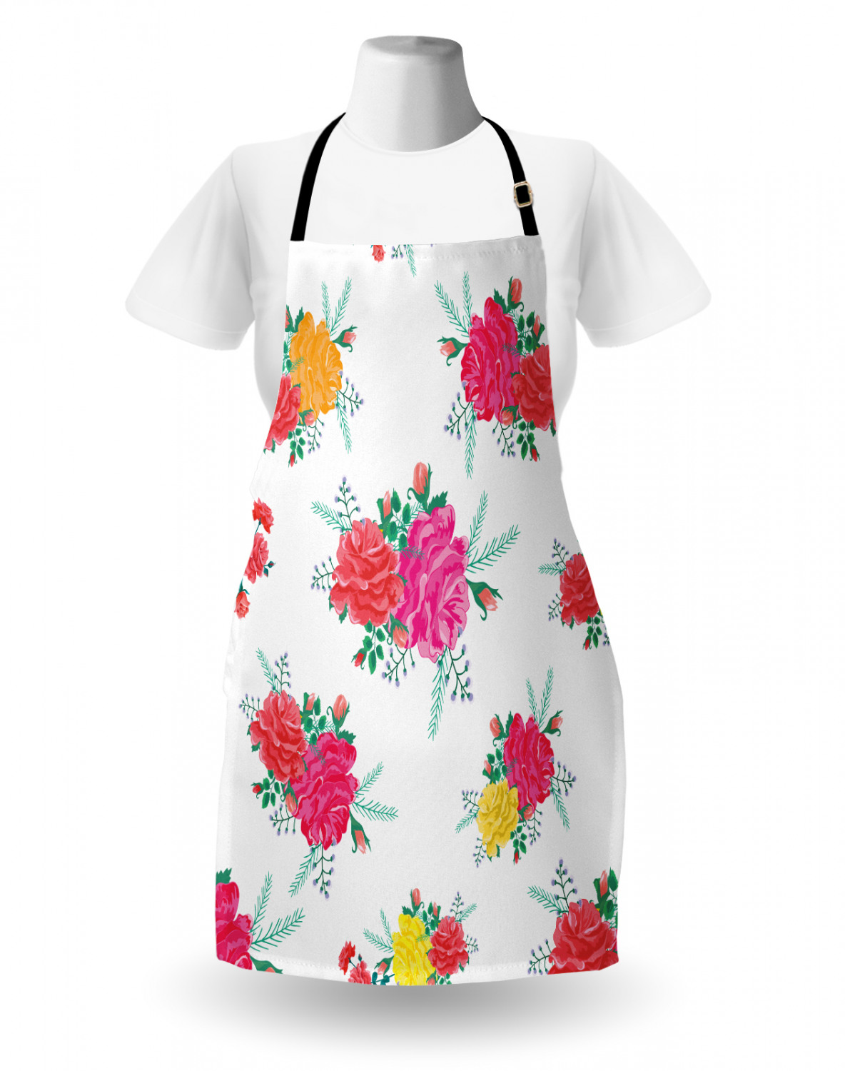 Ambesonne Long Lasting Apron with Adjustable Neck for Gardening and Cooking