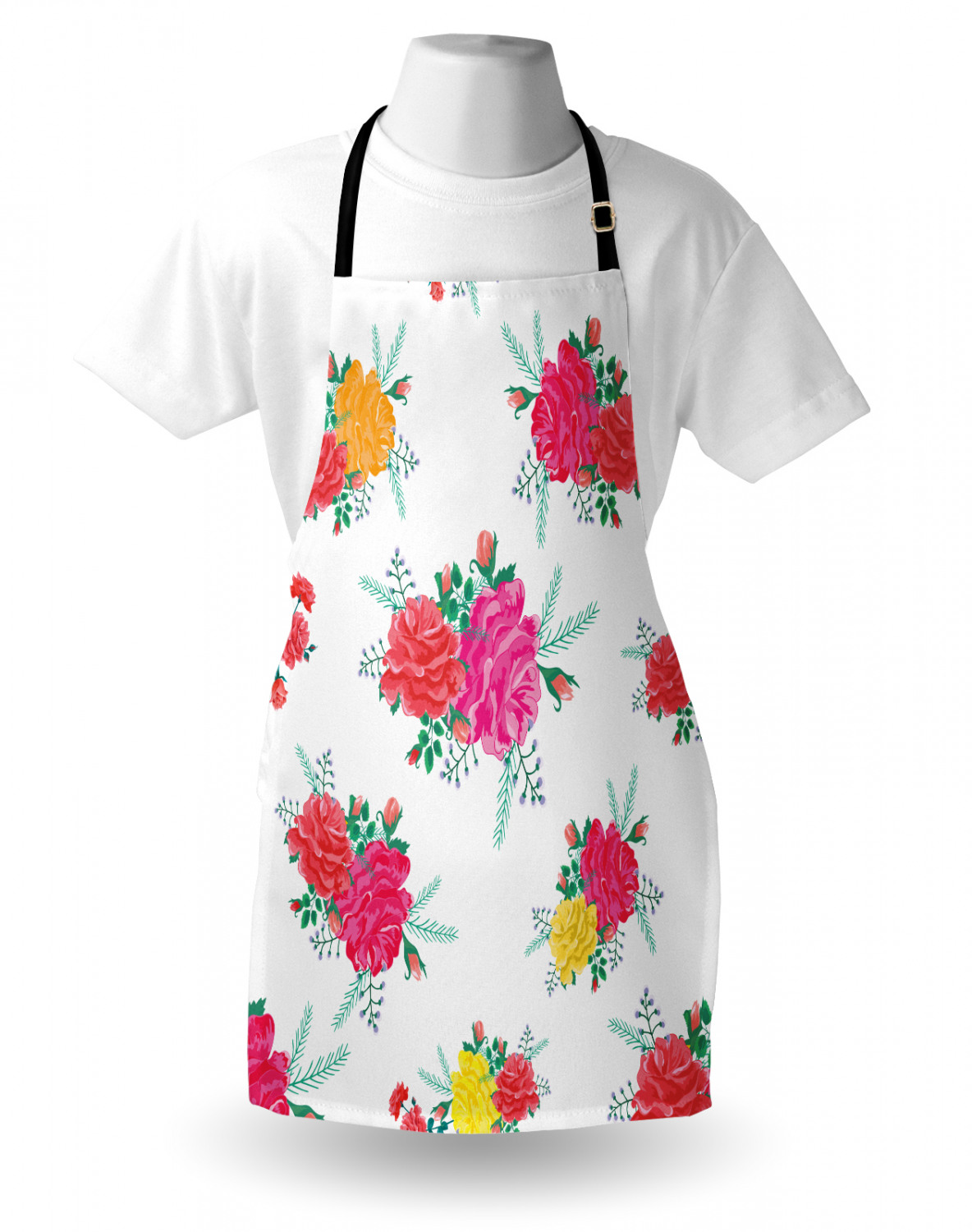 Ambesonne Long Lasting Apron with Adjustable Neck for Gardening and Cooking