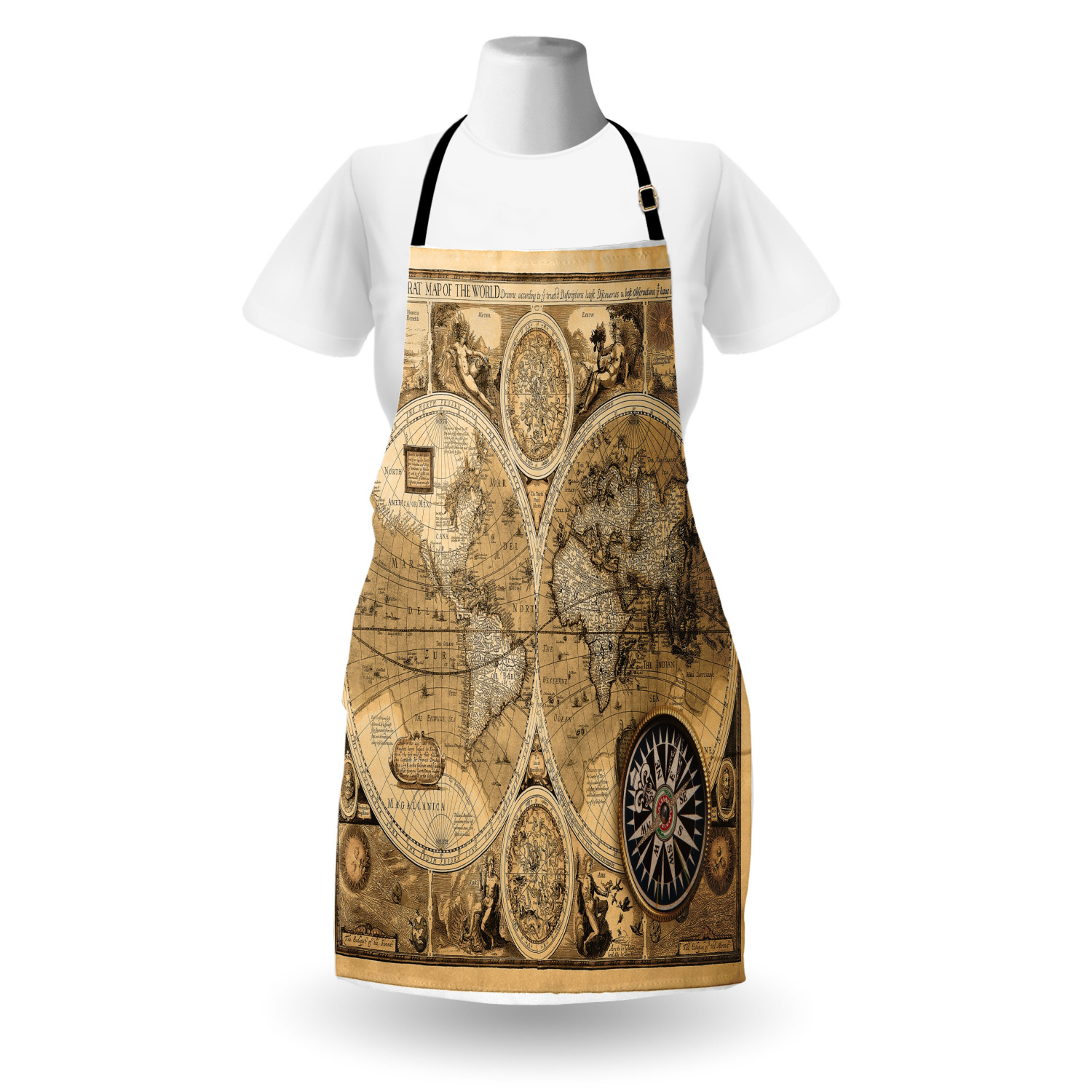 Details about   Ambesonne Apron Bib with Adjustable Strap for Gardening Cooking Clear Image 