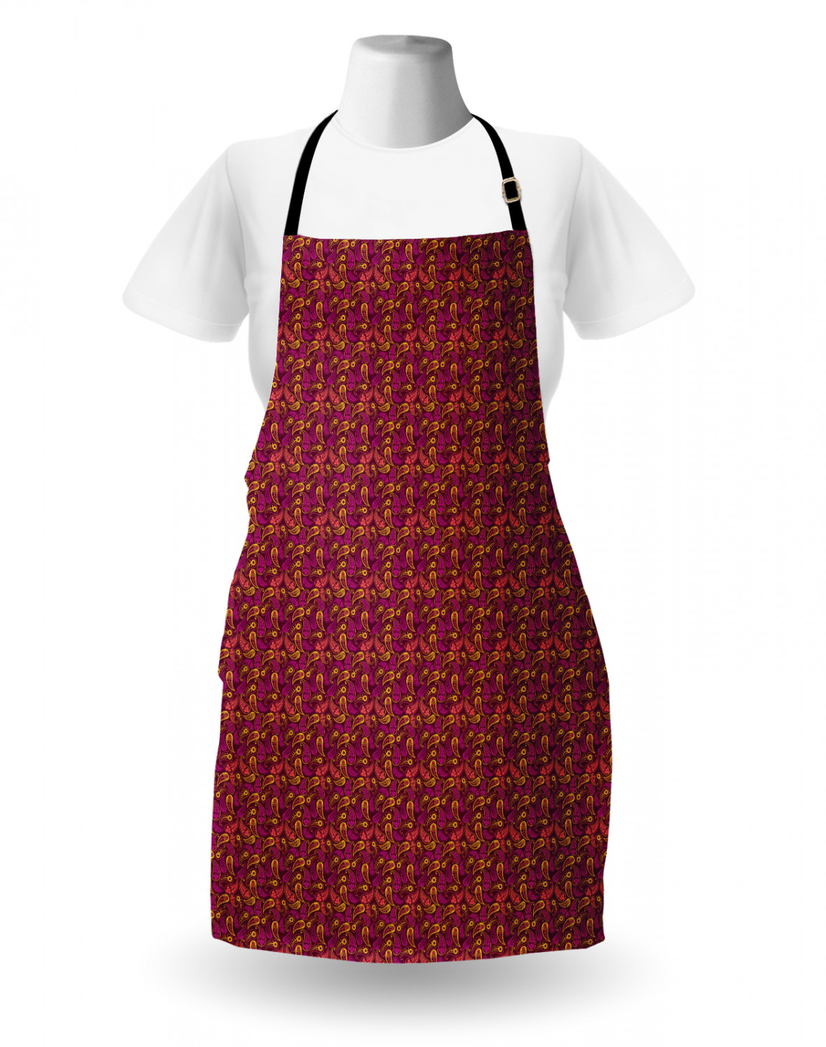 Ambesonne Standard Size Apron Bib Adjustable Strap for Gardening and Cooking