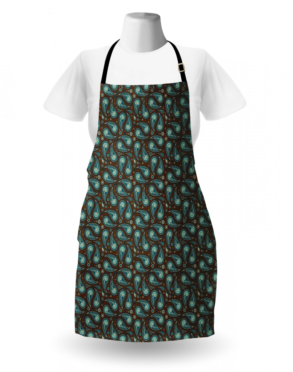 Ambesonne Standard Size Apron Bib Adjustable Strap for Gardening and Cooking